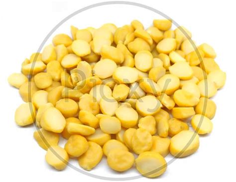 Image Of Split Dried Channa Dal Lentils On White Background Ko Picxy