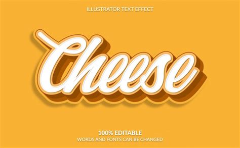 Premium Vector Editable Text Effect Cheese Text Style