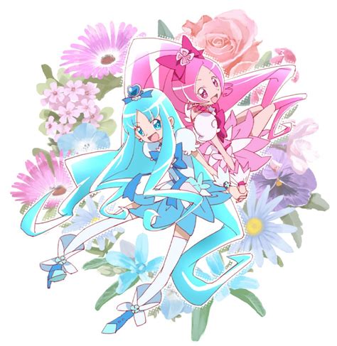 Kurumi Erika Hanasaki Tsubomi Cure Marine And Cure Blossom Precure