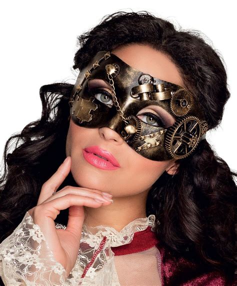 Mens Ladies Steampunk Mask Deluxe Venetian Masquerade Ball Venice