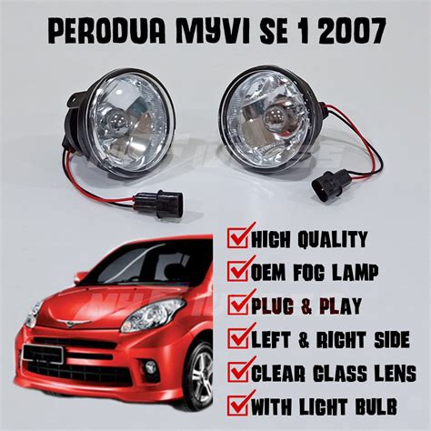 Perodua Myvi Se Se Se I Pcs Oem Fog Lamp Clear Glass