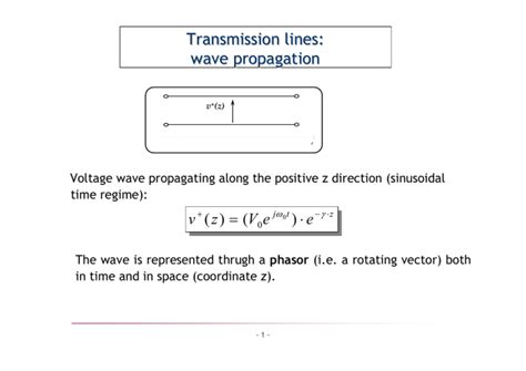 Transmission Lines Wave Propagation