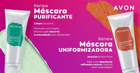 M Scara De Argila E Niacinamida Renew Avon Muito Diva