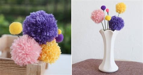 Adorable Diy Pom Pom Flowers Bouquet Decoration