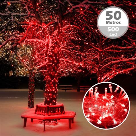 Luz Led Lineal 50 Metros 500 Led Rojo Luces Navidad Rf 1515 Cómpralo