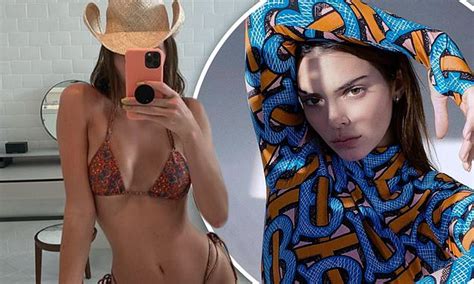 Kendall Jenner Puts Her Bikini Body On Display As She Strikes A Sultry Pose Daily Mail Online