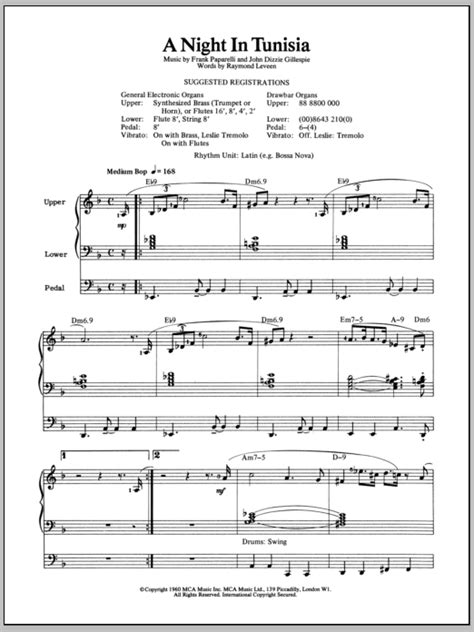 A Night In Tunisia Sheet Music Direct