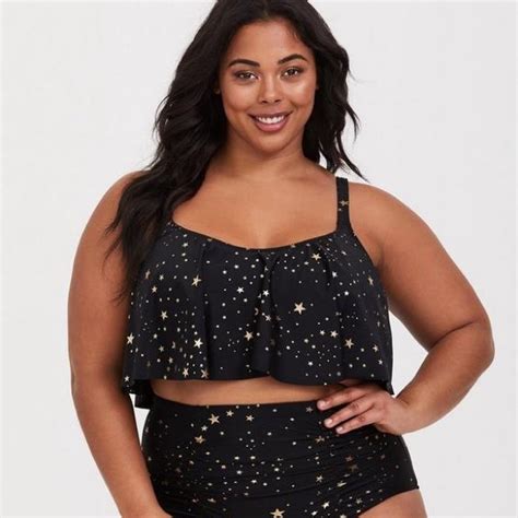 Torrid Swim Torrid Wireless Straight Flounce Bikini Top Poshmark