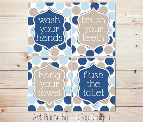 Children's Bathroom Manners Print Set