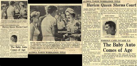 Althea Gibson Wins Wimbledon Singles Tennis Championship - The Mitchell Collection of African ...