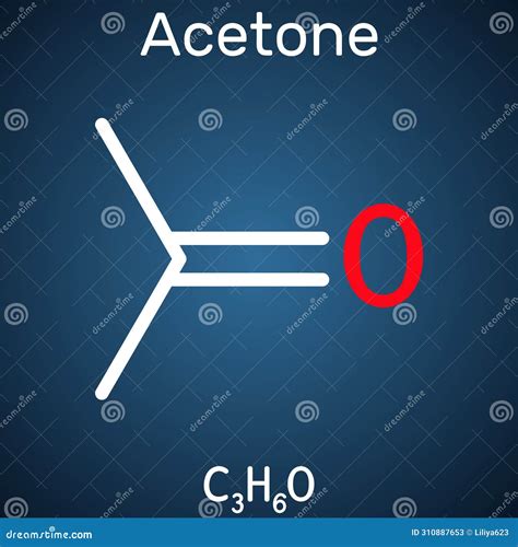 Acetone Ketone Molecule It Is Organic Solvent Structural Chemical