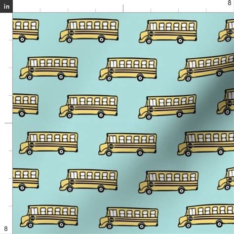 School Bus Fabric School Bus Fabric By Littlearrowdesign Etsy