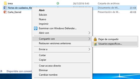 Uso Compartido De Archivos Por Una Red En Windows