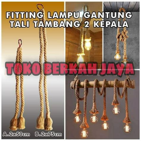 Jual Fitting Lampung Gantung Tali Tambang Vintage For Led Edison