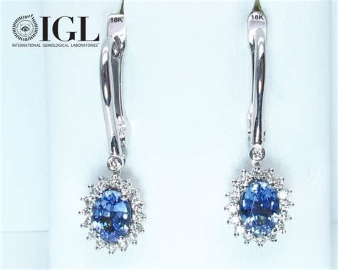 Vintage Sapphire Earrings, Unique Sapphire Earring Pair, White Gold Sapphire Earrings, Victorian ...