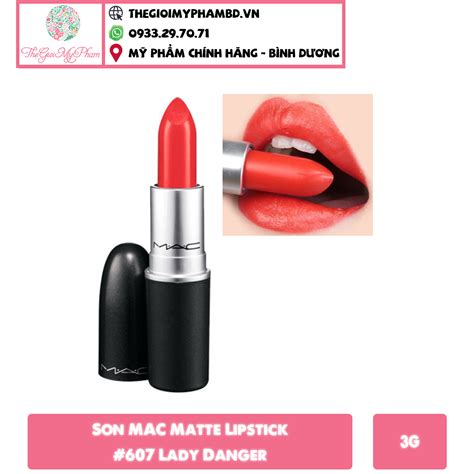 Son Mac Thỏi Powder Kiss 607 Lady Danger Ko Tđ Ktd Son Mac Matte Lipstick 3g 607 Lady