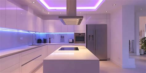 Contemporary kitchen with recessed LED strip lighting and lowered ceiling Concept Kitchen Design ...