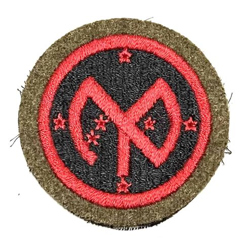 US WW2 27th Infantry Division Patch on Wool - Enemy Militaria