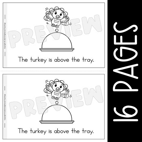 Turkey Prepositions Emergent Reader Reference Guide Turkey Emergent