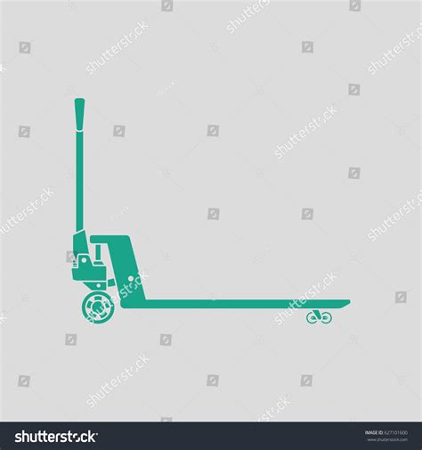 Hydraulic Trolley Jack Icon Gray Background Stock Vector Royalty Free