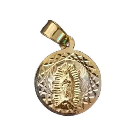 Medalla Virgen De Guadalupe Oro Laminado 14k Redonda En Venta En