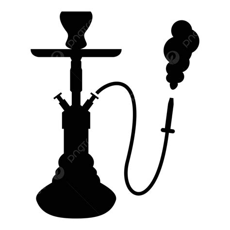 Simple Flatstyle Black Icon Of A Hookah Shisha Vector Isolated Arabic