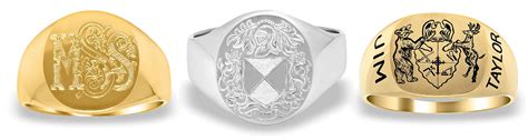 Bespoke Signet Ring Shop Heraldic Engravings Atelier Yuwaciaojp