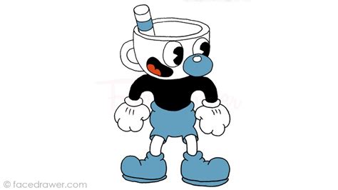 How To Draw Mugman From Cuphead In 14 Easy Steps