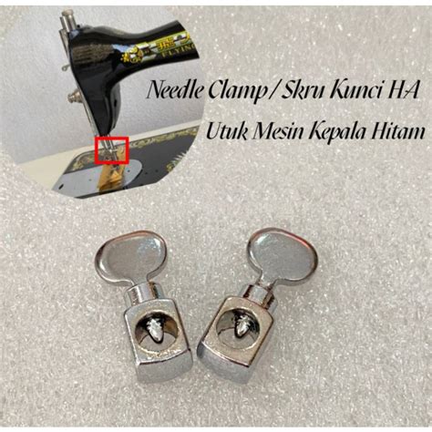 Skru Jarum Mesin Jahit Lama Kepala Hitam Sewing Machine Needle Clamp