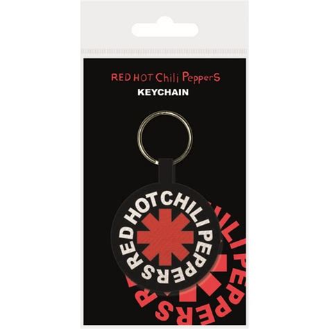 Red Hot Chilli Peppers Logo Woven Keychain Qualia Box