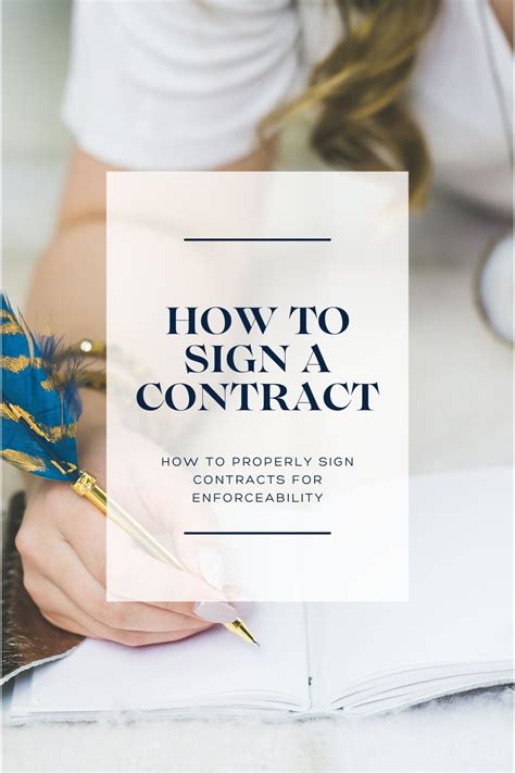 Art of Signing Enforceable Contracts: A How to Sign a Contract Guide ...