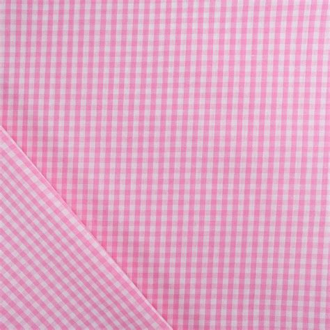 Motif Vichy Tissu Coton Vichy Rose Petits Carreaux Mercerine