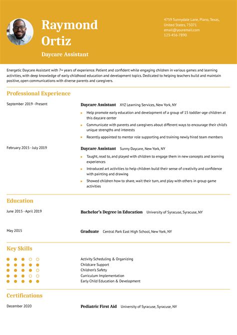 Daycare Assistant Resume Examples And Templates For 2024