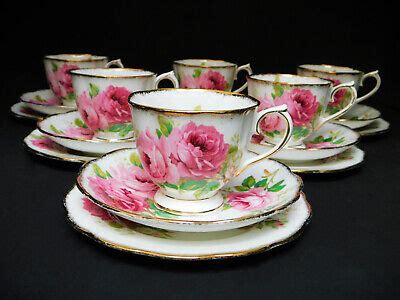 Vintage Royal Albert American Beauty English China Trio Teacup Saucer