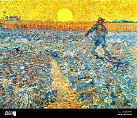 Vincent Van Gogh Sower Painting Impressionist Impressionism Art Artist