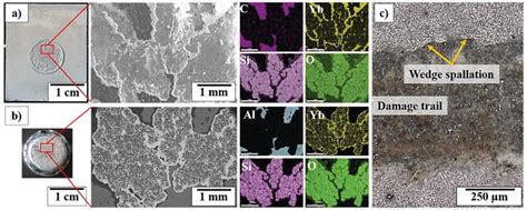 Photo And Respective SEM EDS Micrographs Of A Si Yb 2 1 Coating