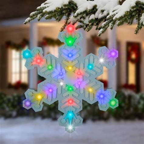 Gemmy Orchestra Of Lights 18.2-in Hanging Snowflake with Color Changing ...