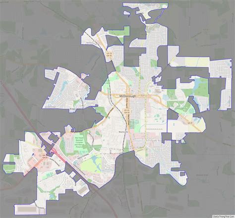 Map of McDonough city - Thong Thai Real