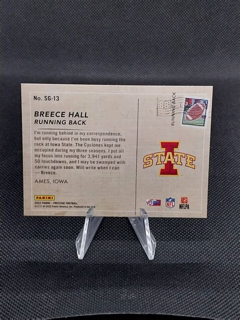 Breece Hall 2022 Panini Prestige Seasons Greetings Rookie RC SG 13