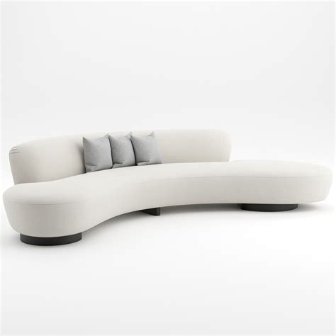 D Freeform Curved Sofa Vladimir Kagan Model Turbosquid