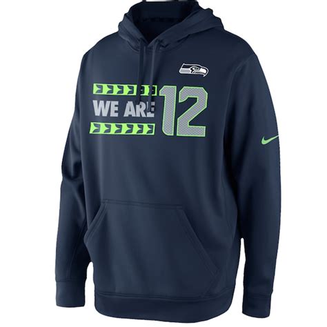 Seattle Seahawks Nike College Navy We Are 12 Pullover Hoodie