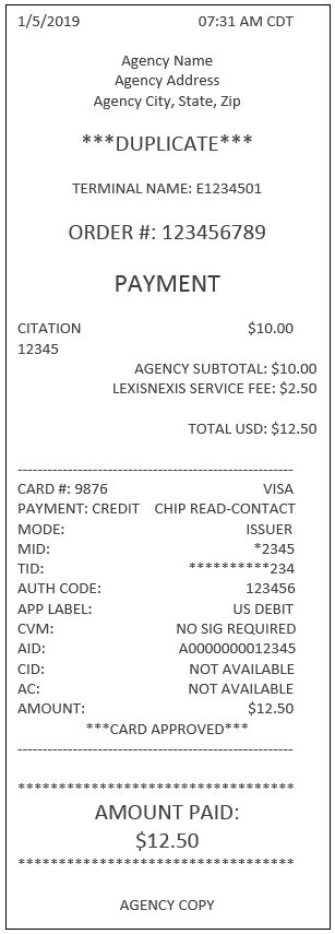 POS Receipt Examples