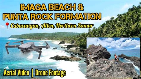 Imaga Beach Punta Rock Formation Aerial Video Drone Footage