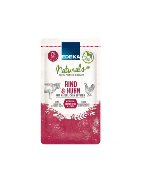 EDEKA Naturals Dog Rind und Huhn mit Süßkartoffeln Mango und Leinöl 1