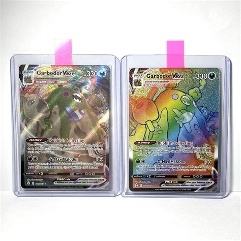 Set Of 2 Garbodor VMAX Rainbow Hyper Rare Garbodor VMAX Ultra Rare