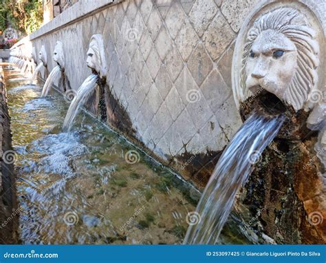 The Lion Fountains In Spili Crete Stock Image Image Of Greece