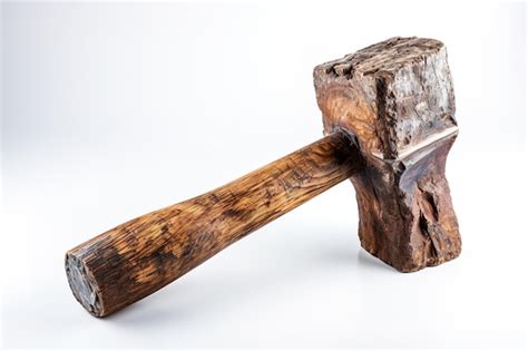 premium vector closeup    wooden mallet  hammer