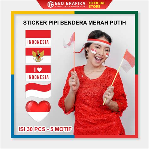 Jual Stiker Pipi Hut Ri Bendera Merah Putih Stiker Kemerdekaan