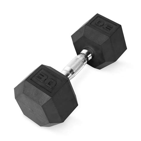 Cap Barbell 30lb Rubber Hex Dumbbell Single