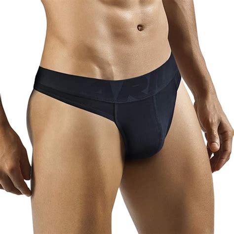 ARIUS Sexy Herren Tanga Baumwolle Schwarz Tanga Herren String